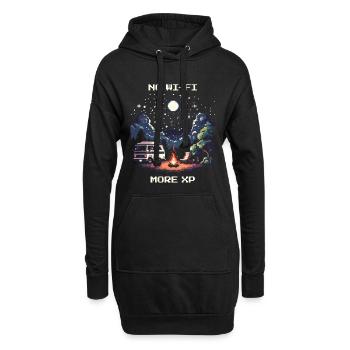 Pas de Wi-Fi, plus d’XP | Van Life Freedom - Sweat-shirt à capuche long Femme - noir - Devant