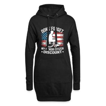 Älter Werden Lustig Senioren Motiv - Hoodie-Kleid - Schwarz - Vorne