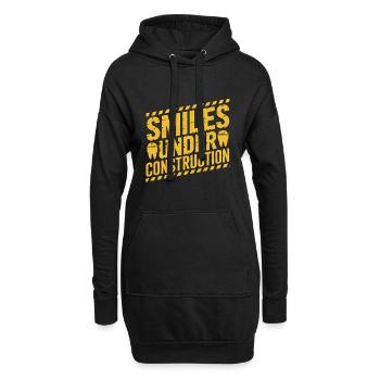Orthodontic Hygienist Smiles Under Dental Care - Hoodie-Kleid - Schwarz - Vorne