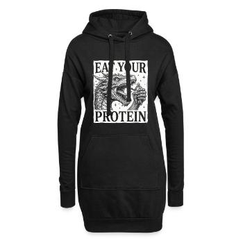 Mangez votre humour de Dragon Knight Protein - Sweat-shirt à capuche long Femme - noir - Devant