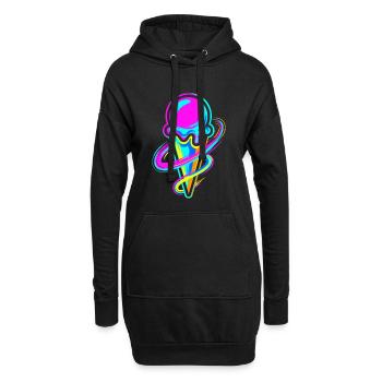 glace - Sweat-shirt à capuche long Femme - noir - Devant