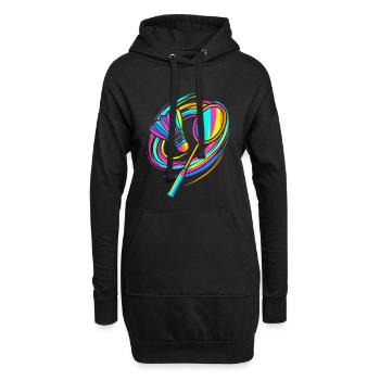 Raquettes de badminton - Sweat-shirt à capuche long Femme - noir - Devant