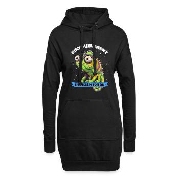 Caméléon drôle Ne me regarde pas sur ce ton - Sweat-shirt à capuche long Femme - noir - Devant