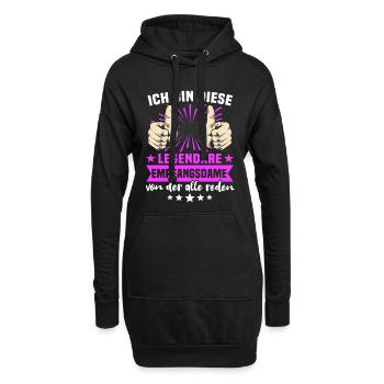 Receptionist Sayings - Hoodie Dress - black - Front