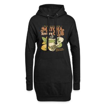 Official Matcha Lovers Club Whisk It Up Drink It - Hoodie-Kleid - Schwarz - Vorne