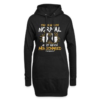 Hufschmied Spruch - Hoodie-Kleid - Schwarz - Vorne