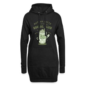 Club social Matcha Latte Rejoignez notre cérémonie Green - Sweat-shirt à capuche long Femme - noir - Devant