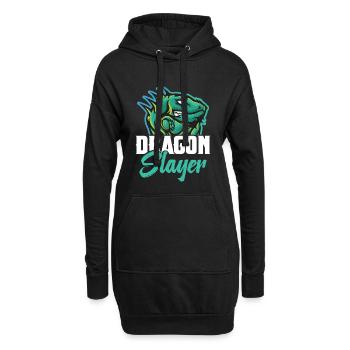 Équipement de chasse aux reptiles Chasseur de dragons Iguane lézard - Sweat-shirt à capuche long Femme - noir - Devant