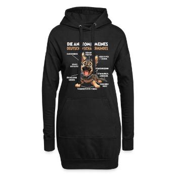 Deutscher Schäferhund Hundehalter Geschenk Gassi T - Hoodie-Kleid - Schwarz - Vorne