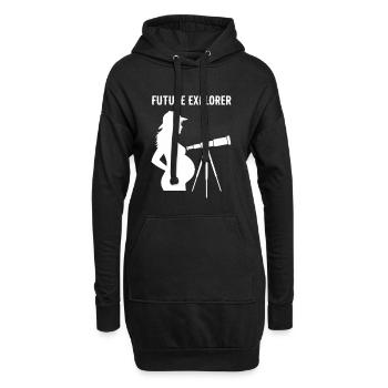 Future Explorer - Espace de Nouvelle Génération - Sweat-shirt à capuche long Femme - noir - Devant