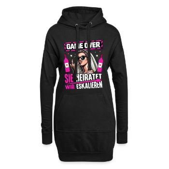 Enterrement de vie de garçon T-shirt des femmes Enterrement de vie de jeune fille - Sweat-shirt à capuche long Femme - noir - Devant