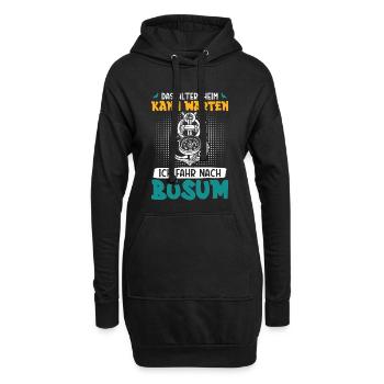 Grand-père, la maison de retraite peut attendre, doit aller à Büsum Lustig - Sweat-shirt à capuche long Femme - noir - Devant