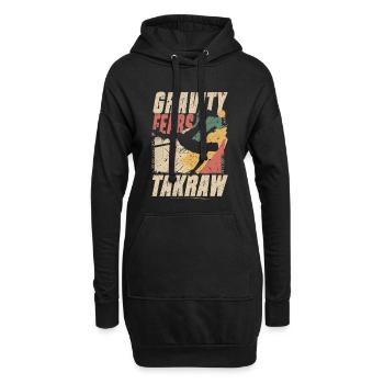 Sepak Takraw Gravity Fears Takraw - Hoodie-Kleid - Schwarz - Vorne