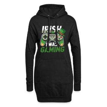 Irish Gaming I Was Gaming - Hoodie-Kleid - Schwarz - Vorne