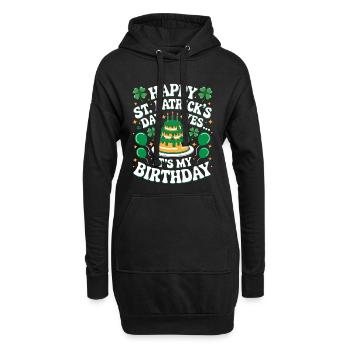 Keltischer Geburtstagskuchen - Hoodie-Kleid - Schwarz - Vorne
