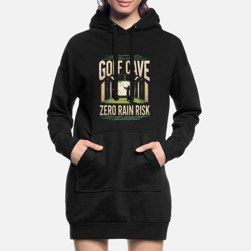 Simulateur de golf, grotte de golf, zéro risque de pluie Sweat-shirt à capuche long Femme