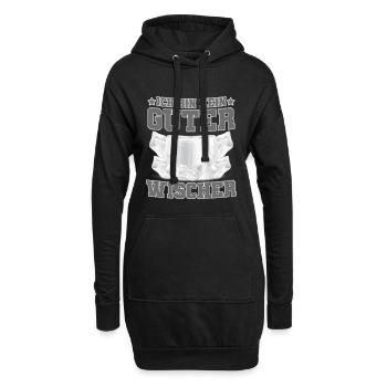 Toilettenpapier Ich Bin Ein Guter Wischer - Hoodie-Kleid - Schwarz - Vorne