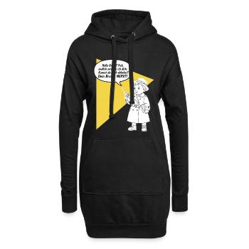 Hallo Onkel - Abholen? Dein Bruder nervt lustig - Hoodie-Kleid - Schwarz - Vorne