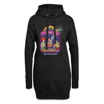 Leicht von Sammelkarten abgelenkt Neue Karten warten auf dich - Hoodie-Kleid - Schwarz - Vorne