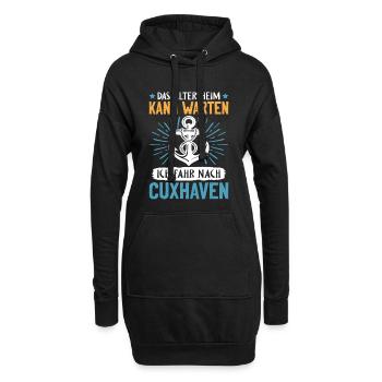 Papi MAISON DE RETRAITE PEUT ATTENDRE, JE VAIS - Sweat-shirt à capuche long Femme - noir - Devant