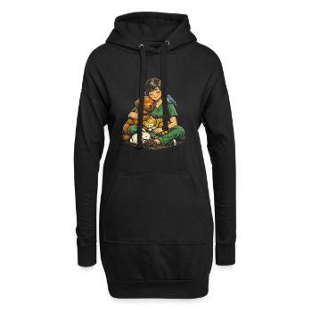 Tierärztin Tiermedizinerin - Hoodie-Kleid - Schwarz - Vorne
