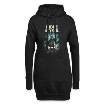 Skandinavisch Wikinger Indre Styrke - Hoodie-Kleid - Schwarz - Vorne