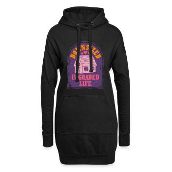 Tiny House - Hoodie-Kleid - Schwarz - Vorne