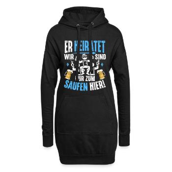 JGA T-Shirt Männer Junggesellenabschied Shirts - Hoodie-Kleid - Schwarz - Vorne