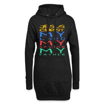Jesus Christus – mein Herr, mein Erlöser, mein Vater - Hoodie-Kleid - Schwarz - Vorne