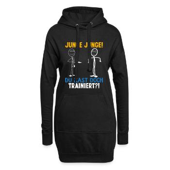Fitness JUNGE JUNGE DU HASTDOCH TRAINIERT LUSTIG - Hoodie-Kleid - Schwarz - Vorne
