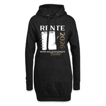 Retraité 2026 Livre d’or Offert Homme Femme Pension - Sweat-shirt à capuche long Femme - noir - Devant