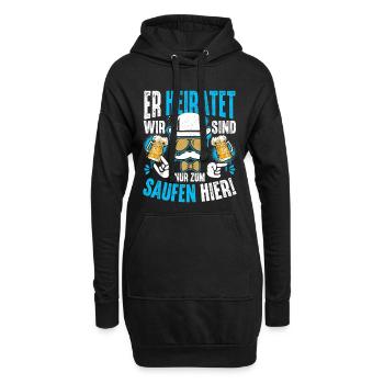 T-shirt de fête de garçon Hommes Grondement de fête de garçon - Sweat-shirt à capuche long Femme - noir - Devant