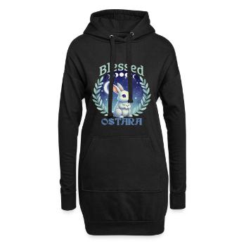 Ostara Joyeuses Pâques Équinoxe de printemps païen - Sweat-shirt à capuche long Femme - noir - Devant