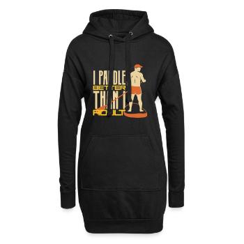 Santorini - Hoodie-Kleid - Schwarz - Vorne