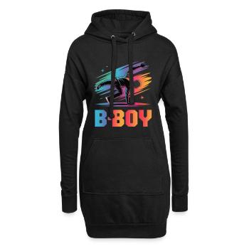 B-Boy Breakdance Streetstyle Breakdancer - Hoodie-Kleid - Schwarz - Vorne