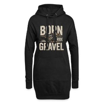 Né pour faire du gravel – Vélo de gravel - Sweat-shirt à capuche long Femme - noir - Devant