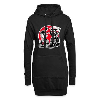 Love meets Grim Reaper – Punk Duo - Hoodie Dress - black - Front