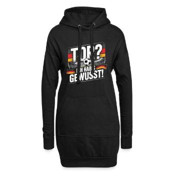 Tor? Ich hab’s gewusst! Fußball Fan - Hoodie-Kleid - Schwarz - Vorne