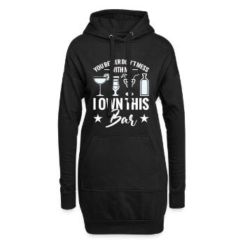 Barmaid, Bar-Enthusiast, Barkeeper, Barbesitzer, Pub - Hoodie-Kleid - Schwarz - Vorne