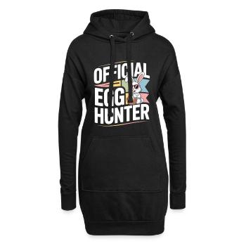 Humour officiel du lapin de Pâques du chasseur d’œufs - Sweat-shirt à capuche long Femme - noir - Devant