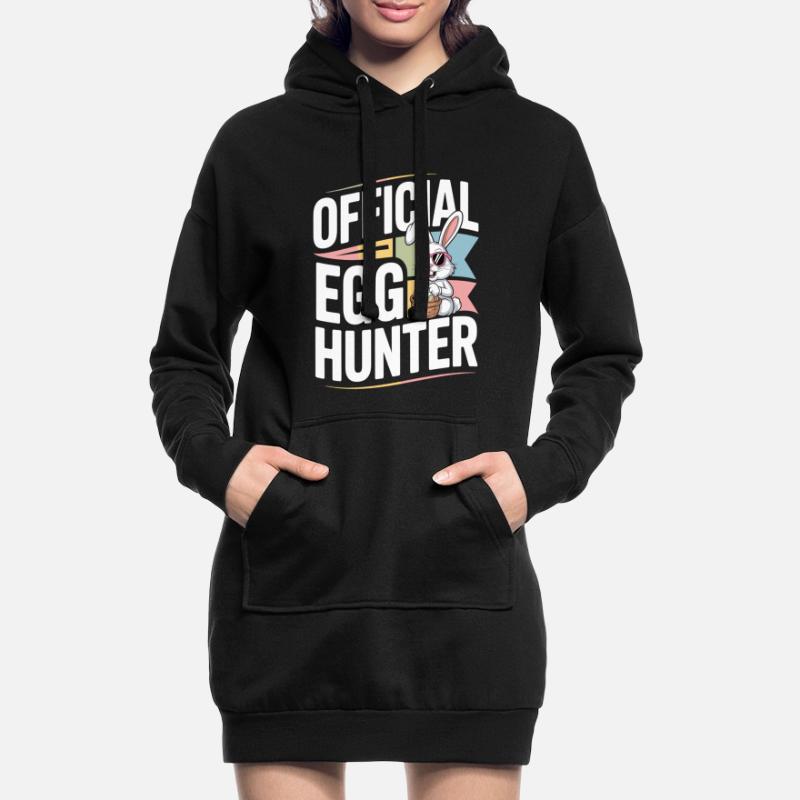 Official Egg Hunter Easter Bunny Easter Humor Hoodie Dress
