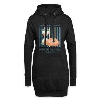 Sourdough Bread Baking Coastal Bakes Slow Rises - Hoodie Dress - black - Front