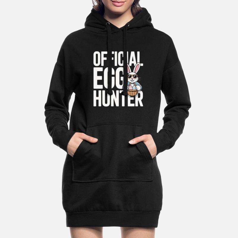 Official Egg Hunter Easter Bunny Easter Humor Hoodie Dress