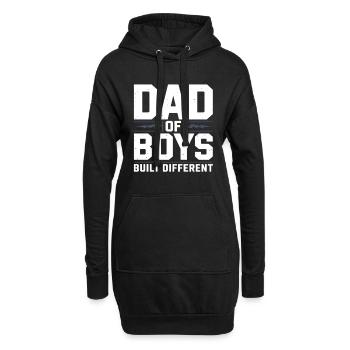 Dad of Boys – Stolzer Jungen Papa Spruch - Hoodie-Kleid - Schwarz - Vorne