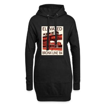 Elevated Bronx Line 84 Grafik - Hoodie-Kleid - Schwarz - Vorne