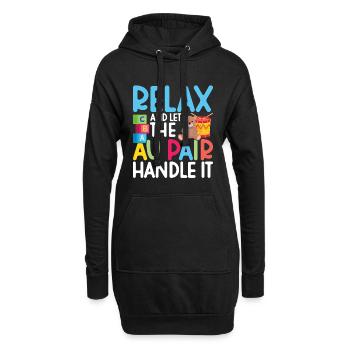 Au Pair Must Haves Babysitter-Wertschätzung Nanny - Hoodie-Kleid - Schwarz - Vorne
