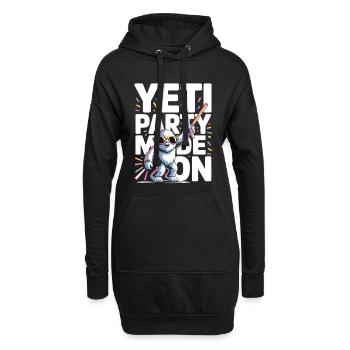 Mode Yeti Party – Monstre de fête drôle - Sweat-shirt à capuche long Femme - noir - Devant