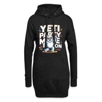 Mode Yeti Party – Monstre de fête drôle - Sweat-shirt à capuche long Femme - noir - Devant