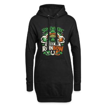 Sous l’arc-en-ciel | La Saint-Patrick - Sweat-shirt à capuche long Femme - noir - Devant