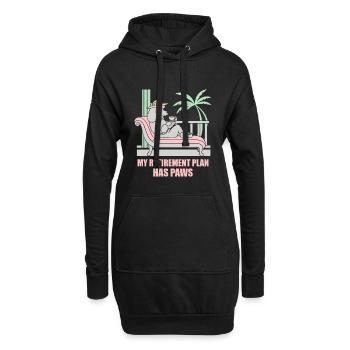 Retraite avec Paws Caniche chien de pension - Sweat-shirt à capuche long Femme - noir - Devant